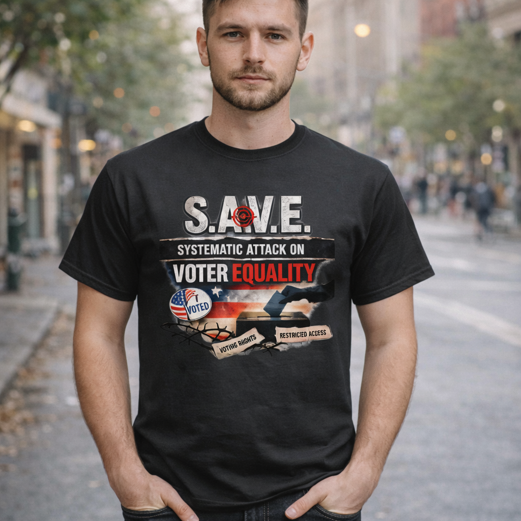 S.A.V.E. Statement Tee – Voter Equality Edition