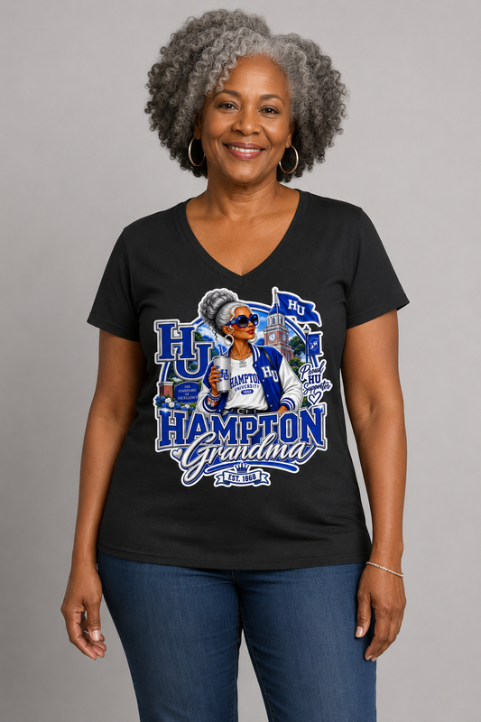 HAMPTON GRANDMA V NECK TEE
